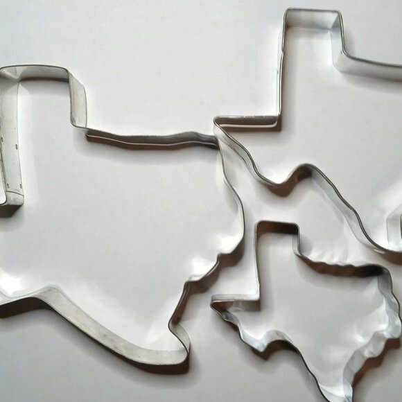 Texas Cookie Cutters Set of 3 -Heavy Duty Tinplate Steel for baking or crafts. - Picture 1 of 8